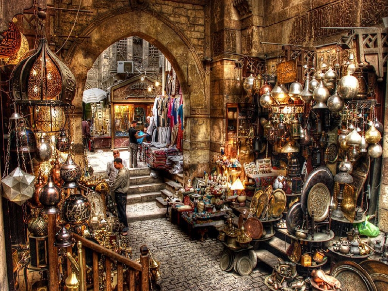 Khan El Khalili Bazzar in Cairo Khan El Khalili Bazzar in Cairo