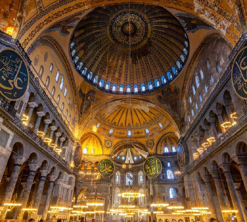 Interior da Grande Mesquita de Hagia Sophia, Istambul, Turquia Interior da Grande Mesquita de Hagia Sophia, Istambul, Turquia