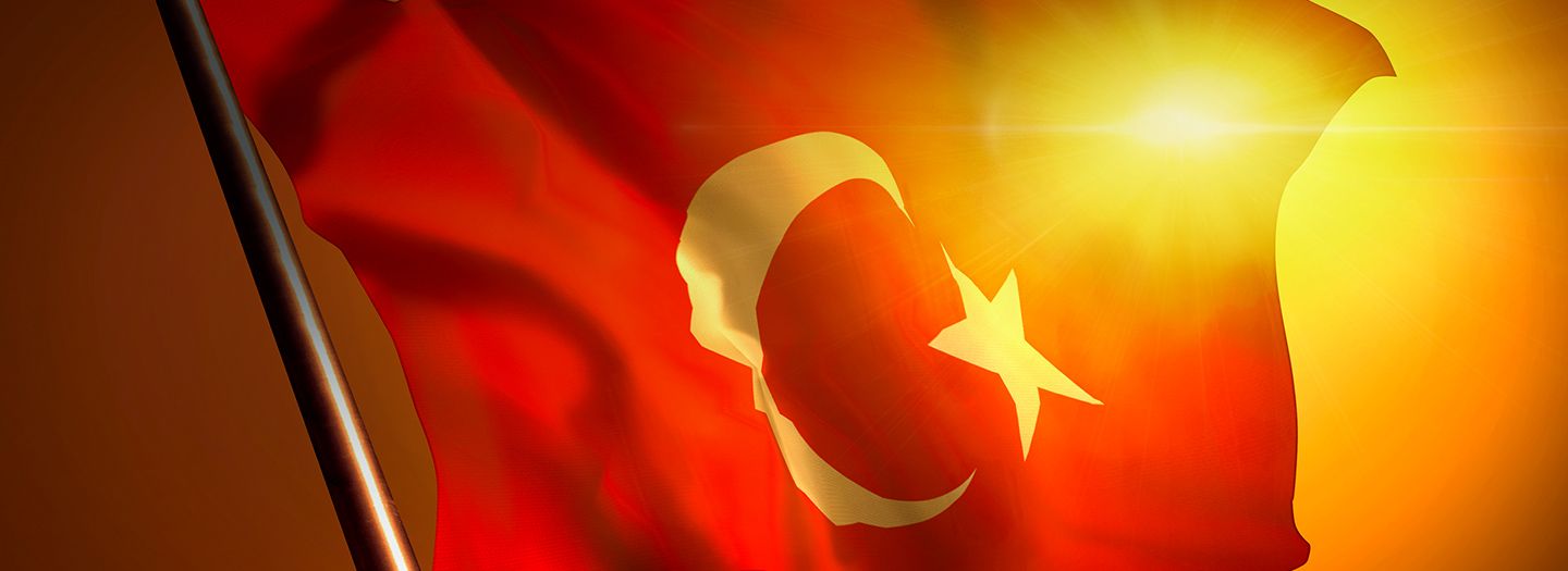 A bandeira da Turquia
